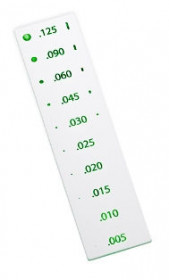 MagnaFlux FPI Crack Comparator, Range 0.005-0.125 in